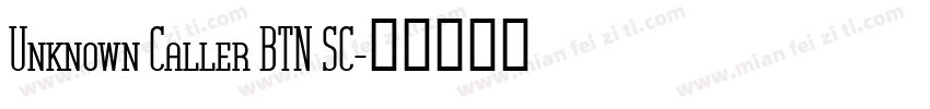 Unknown Caller BTN SC字体转换